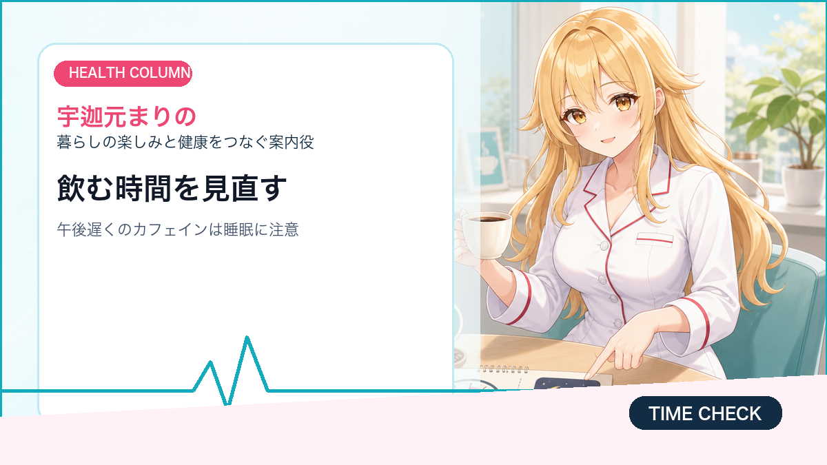 宇迦元まりのがコーヒーの飲み方を解説する画像