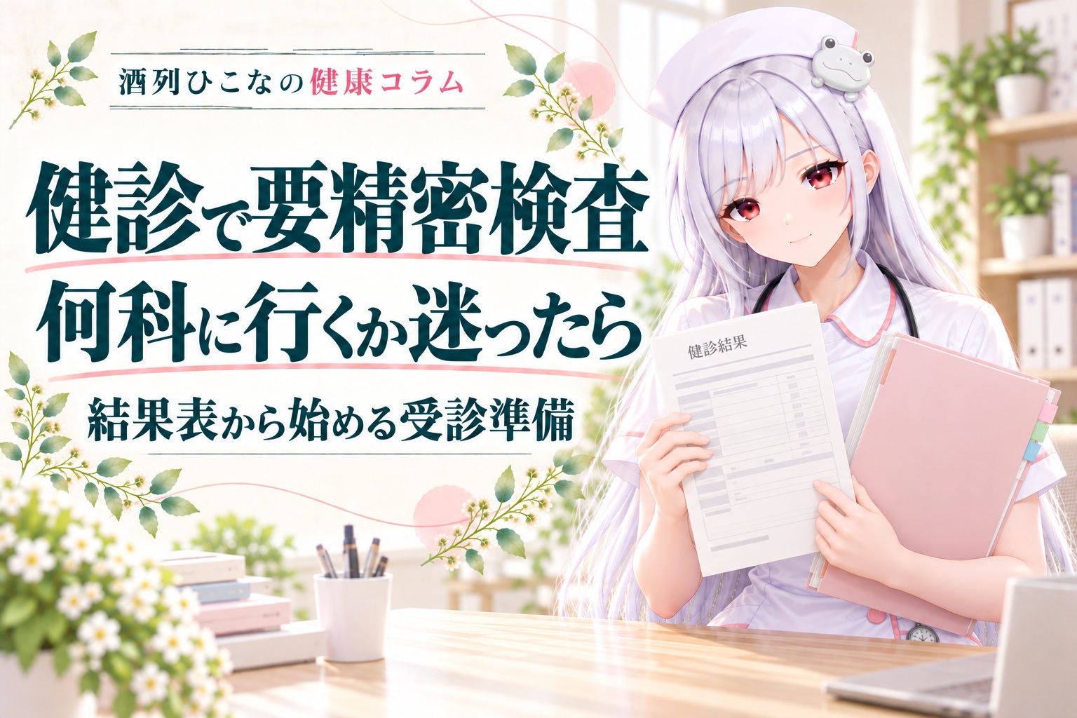 酒列ひこなの健康コラム。健診で要精密検査と言われたときの受診準備。
