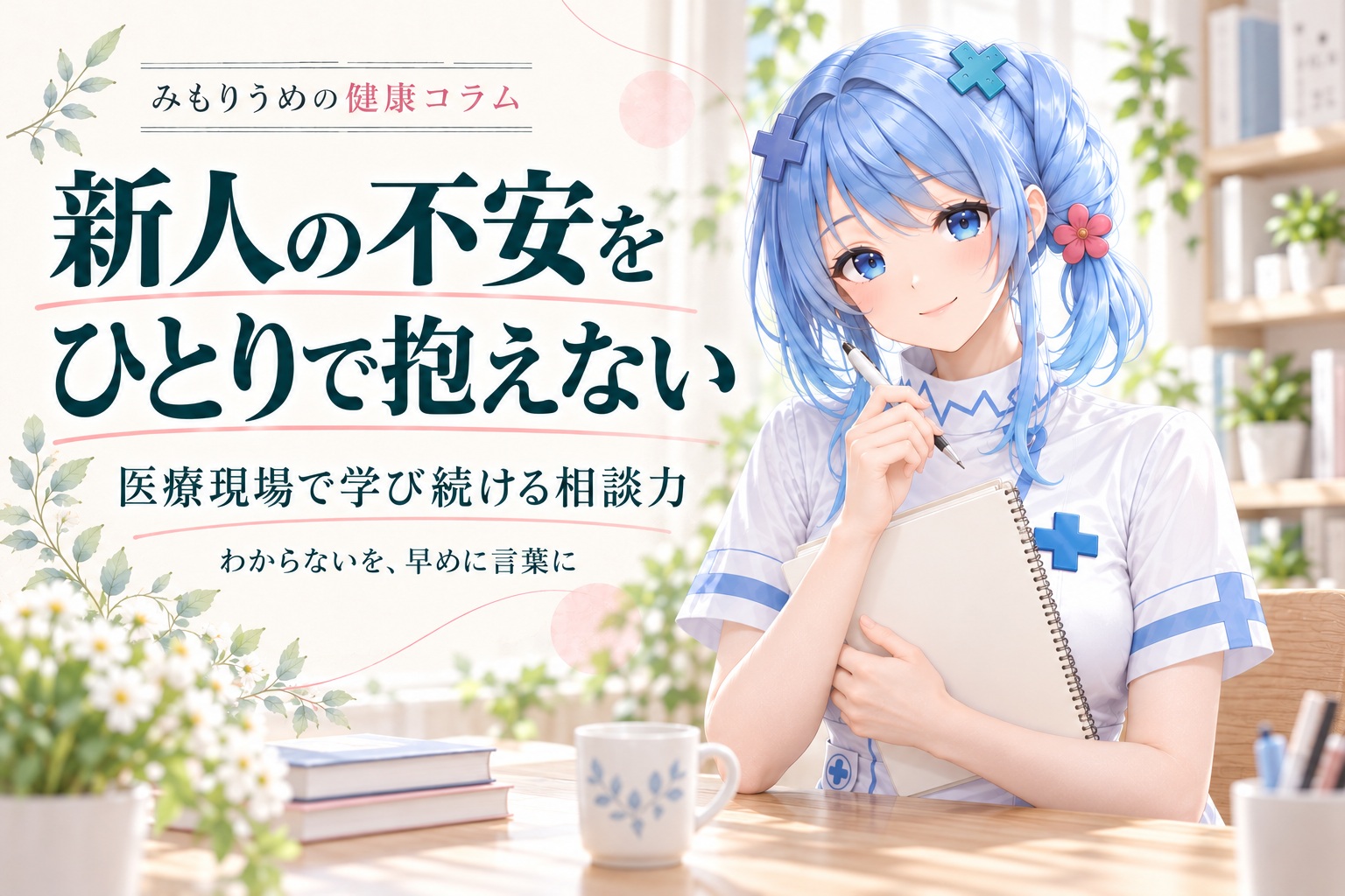 みもりうめの健康コラム。医療現場の新人の不安をひとりで抱えない。