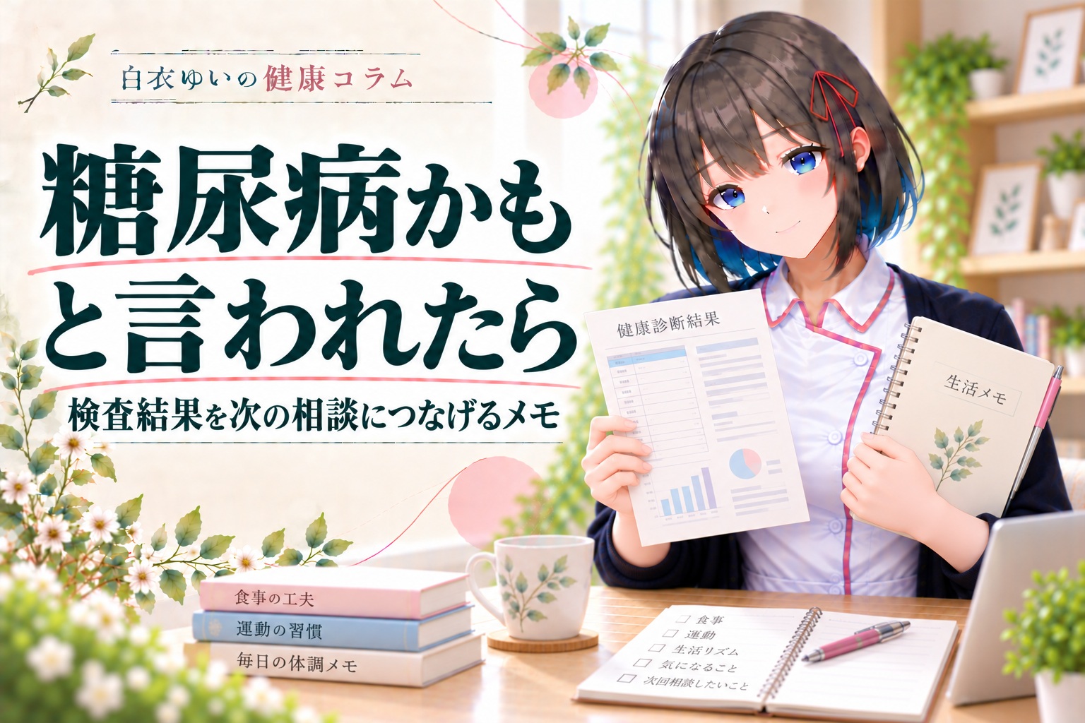 糖尿病かもと言われたら。白衣ゆいの健康コラム