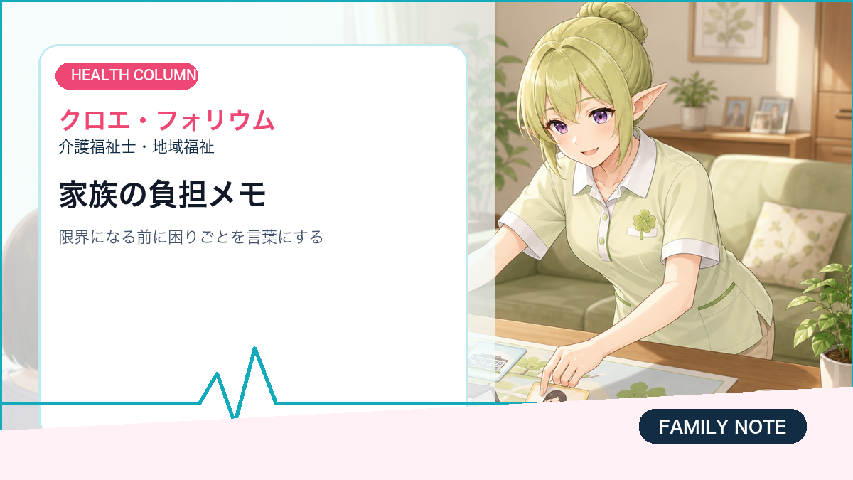在宅医療と介護サービスを相談する前に整理したい本人希望・生活・家族負担のチェックリスト