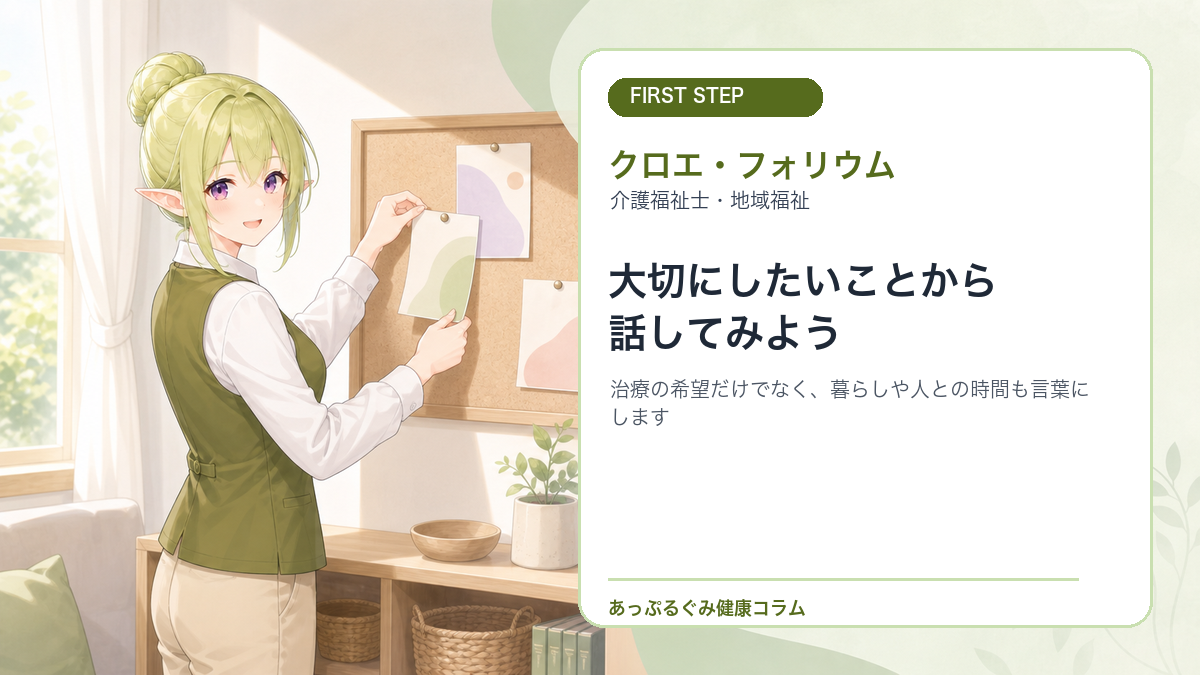 クロエ・フォリウムが大切にしたい暮らしを整理するカードを掲示しているイメージ