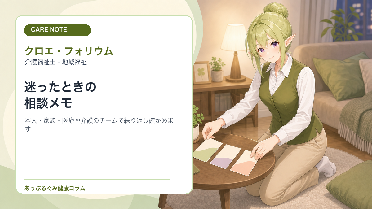 クロエ・フォリウムが相談前のメモを整えているイメージ