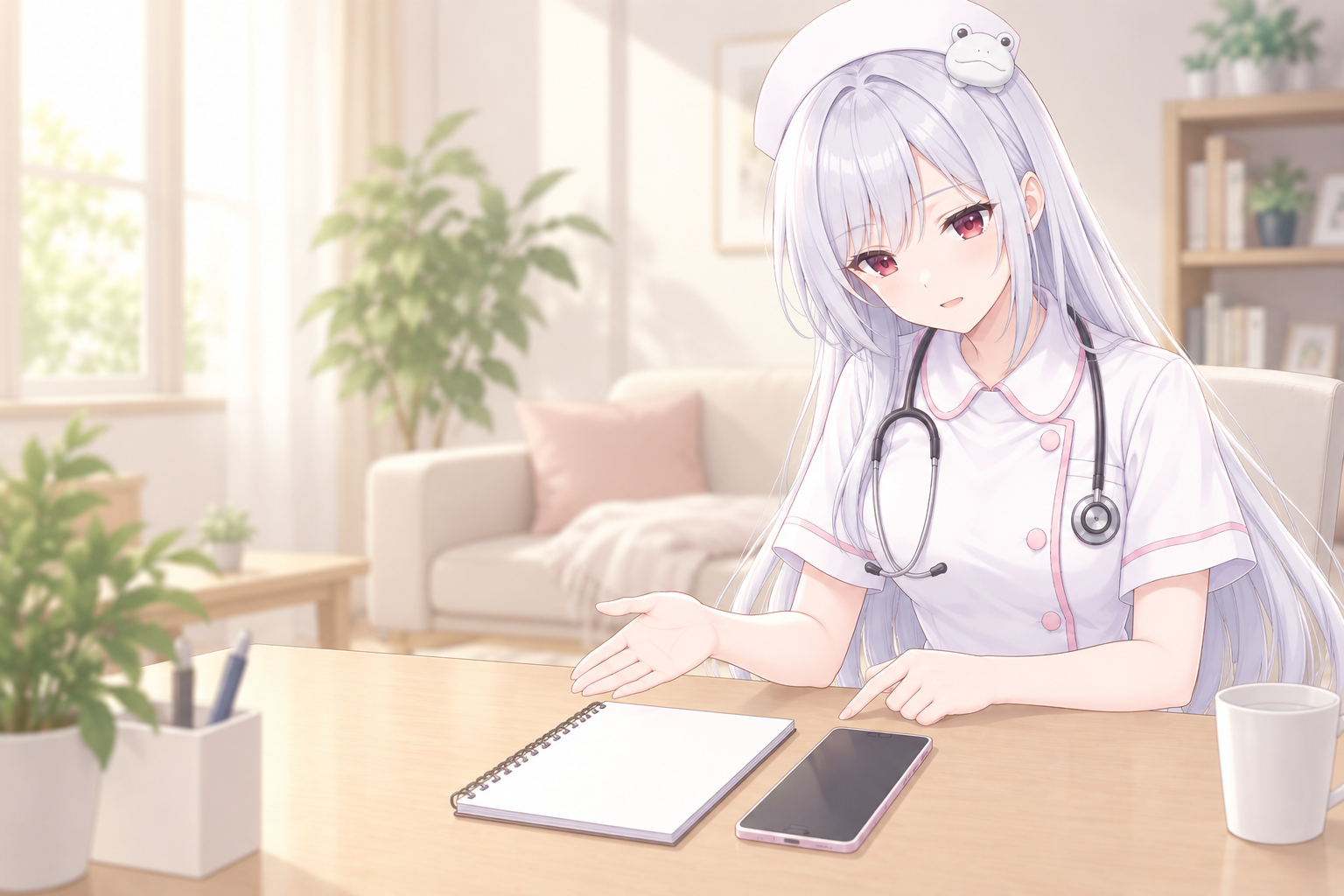 酒列ひこながメモ帳と電話で相談準備を案内するイラスト