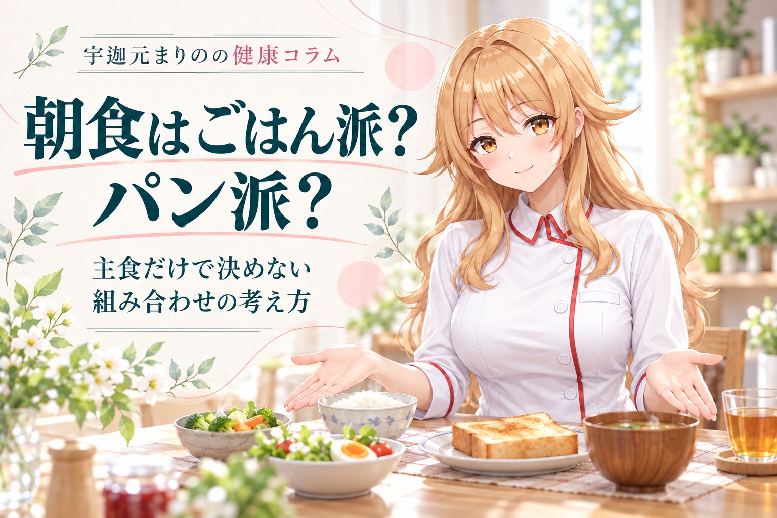 朝食はごはん派？パン派？主食だけで決めない組み合わせの考え方を宇迦元まりのが案内