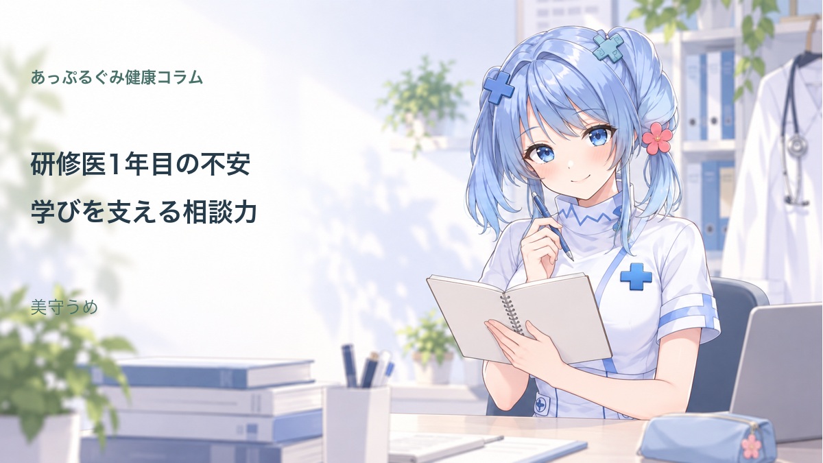相談に向けて学習ノートを準備する美守うめ