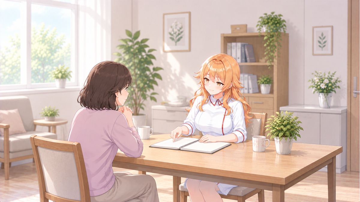生活記録をもとに相談する宇迦元まりの