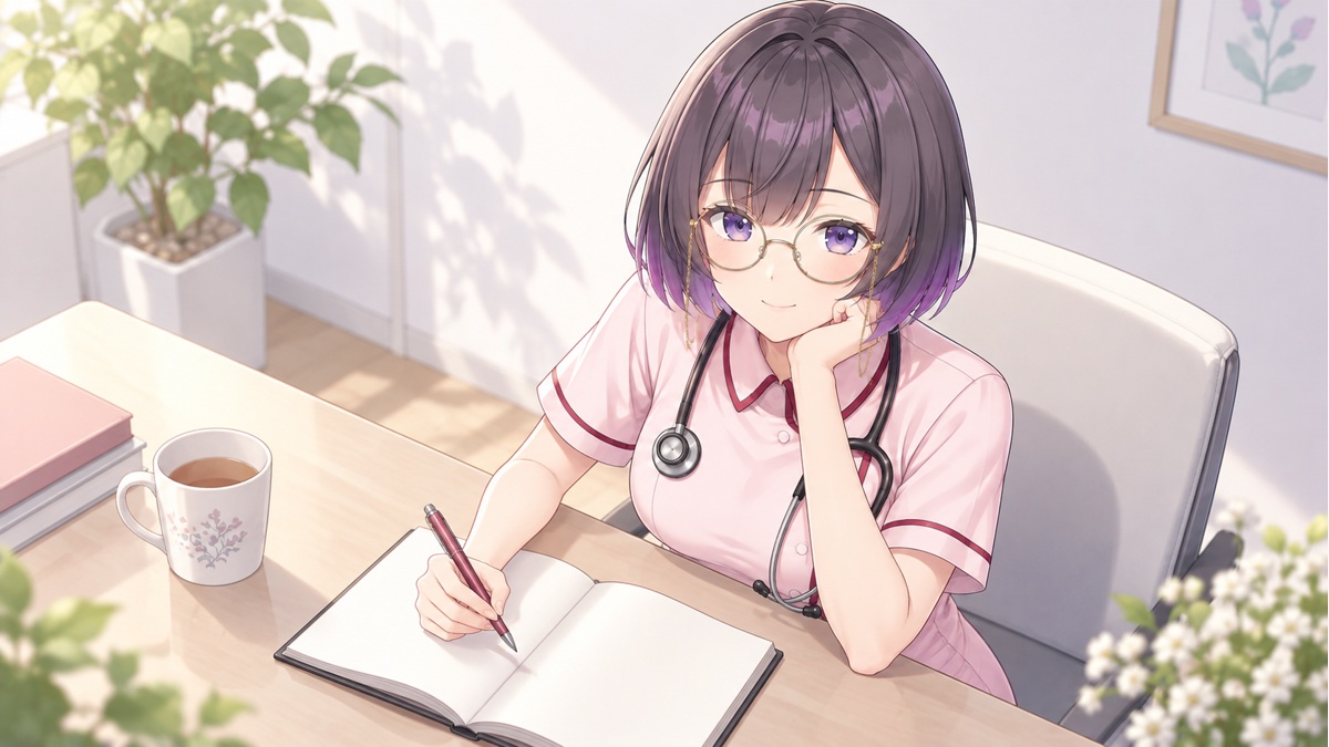 頭痛の経過を整理する胡蝶くろの