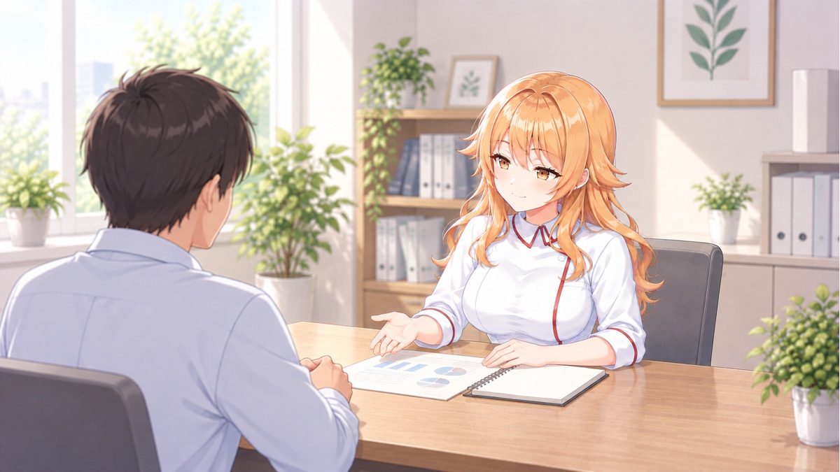 健診結果の相談を聞く宇迦元まりの