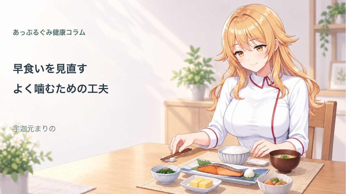 宇迦元まりのと見直す早食いの習慣