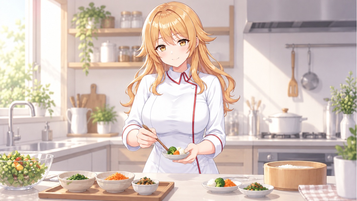 食べやすい量を小皿に用意する宇迦元まりの