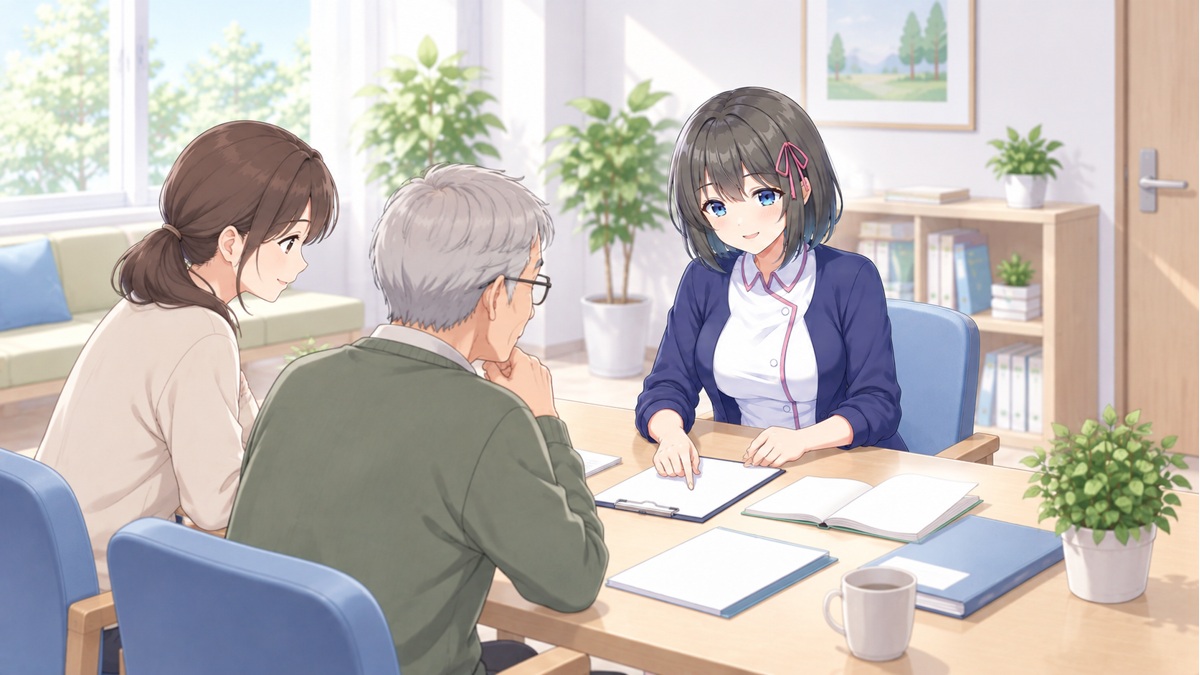 家族と受診前の記録を整理する白衣ゆい